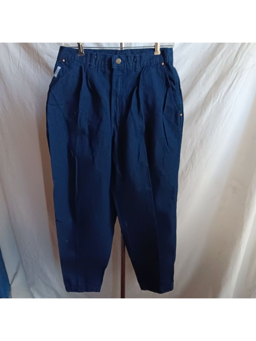 Zena 14 30x28 Vintage Women's Preppy Jeans 90's Tapered Denim Pleated